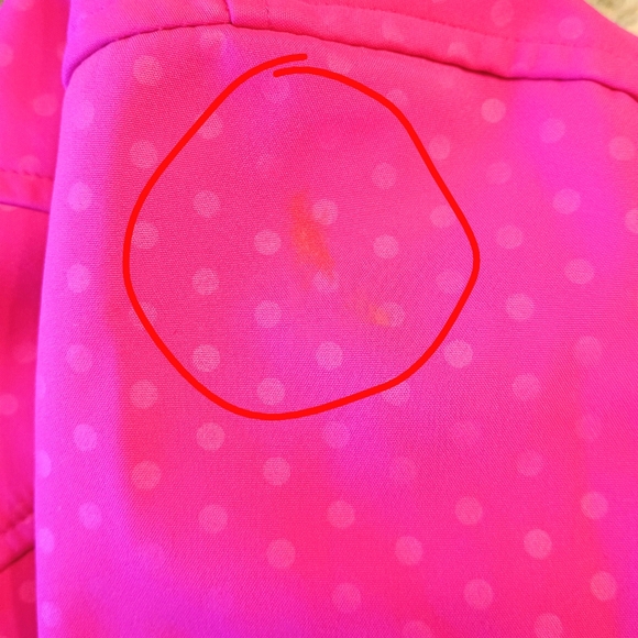 Girl's Free Country Bright Pink Polka Dot Softshell Hooded Jacket Size XL 10/12 - Picture 10 of 14